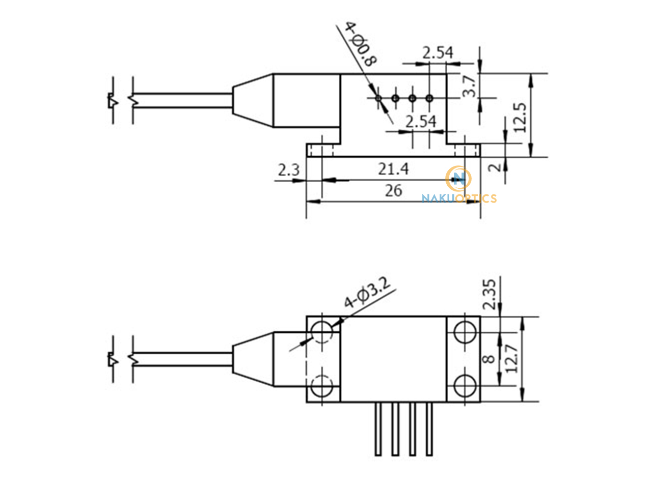 405nm 300mW Blue-violet Pigtail Laser Fiber Coupled Semiconductor Laser ...