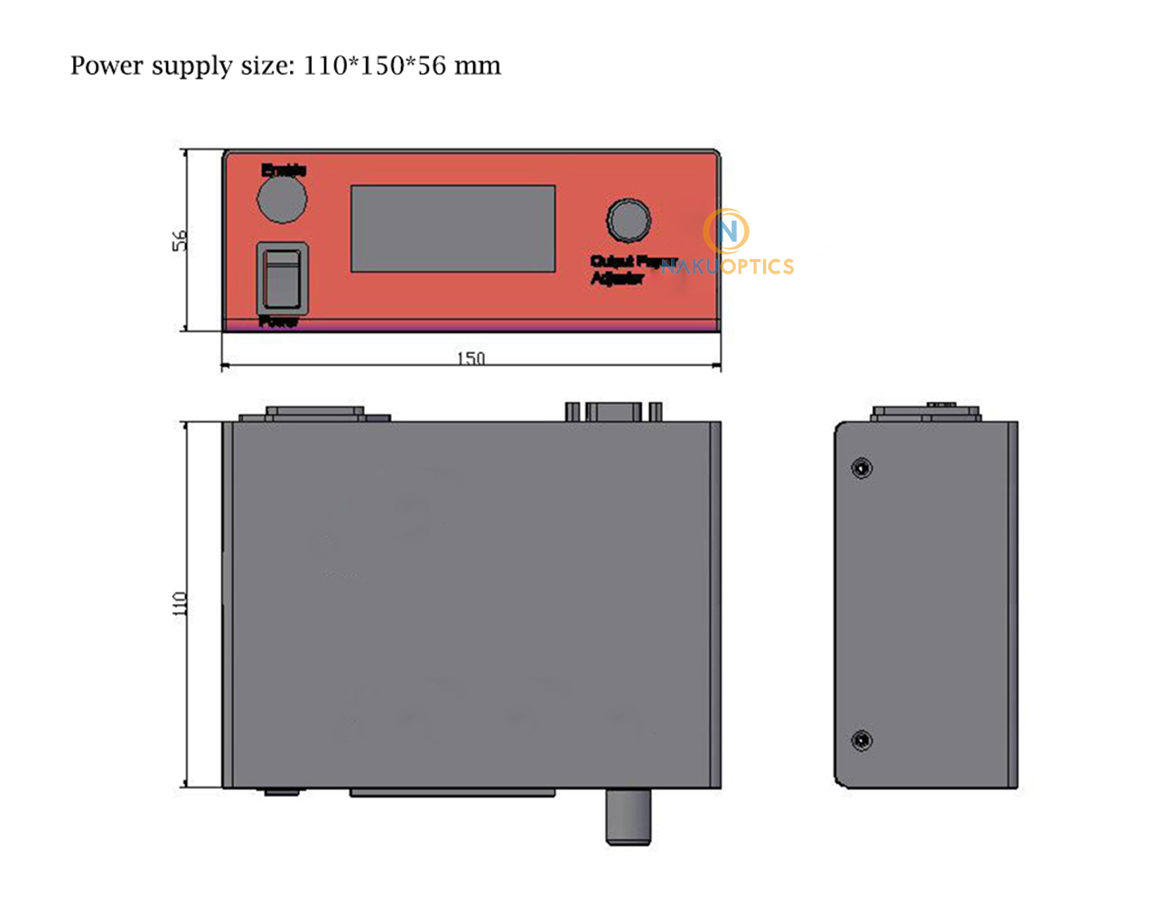520nm 1~40mW Adjustable Output Power Green Laser PM Fiber Output ...